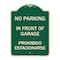 Signmission In Front of Garage Prohibido Estacionarse Heavy-Gauge Aluminum Sign, 24" x 18", G-1824-23895 A-DES-G-1824-23895 - alternate 1